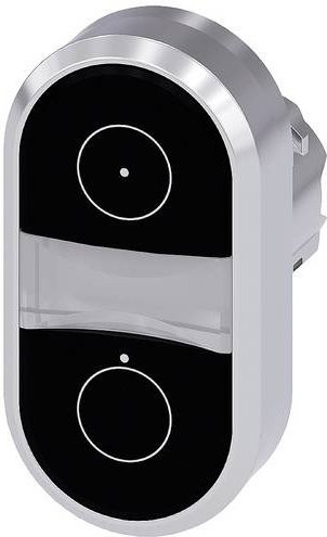 Siemens Doppeldrucktaster Schwarz IP69K aus Metall B: 29,9 mm, H: 57,9 mm - Bild 1