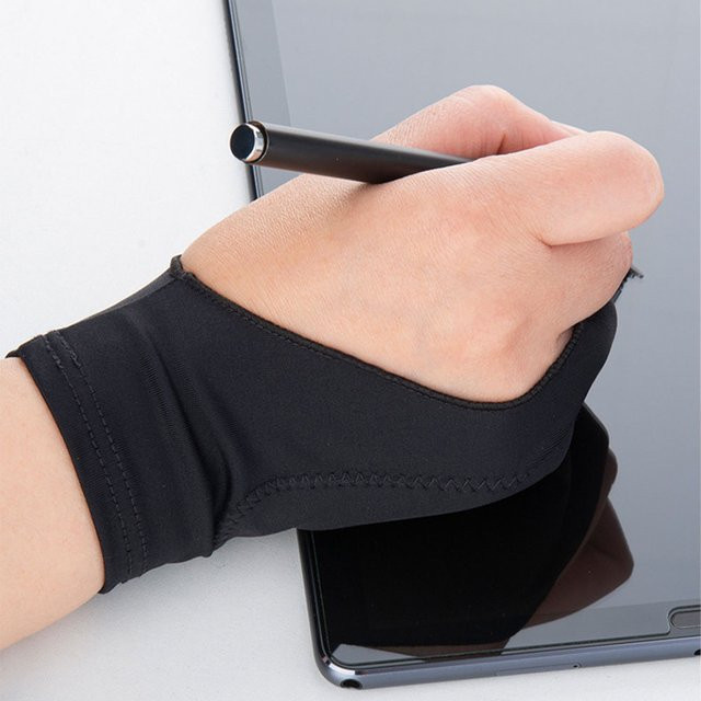 Anti-Touch Malhandschuhe für digitales Zeichnen und Ölgemälde in Schwarz für Erwachsene - Bild 1