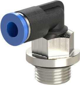 Riegler L-Steckverschraubung Blaue Serie mini, drehbar, M3, blau, Kunststoff, 125.003-4M - Bild 1