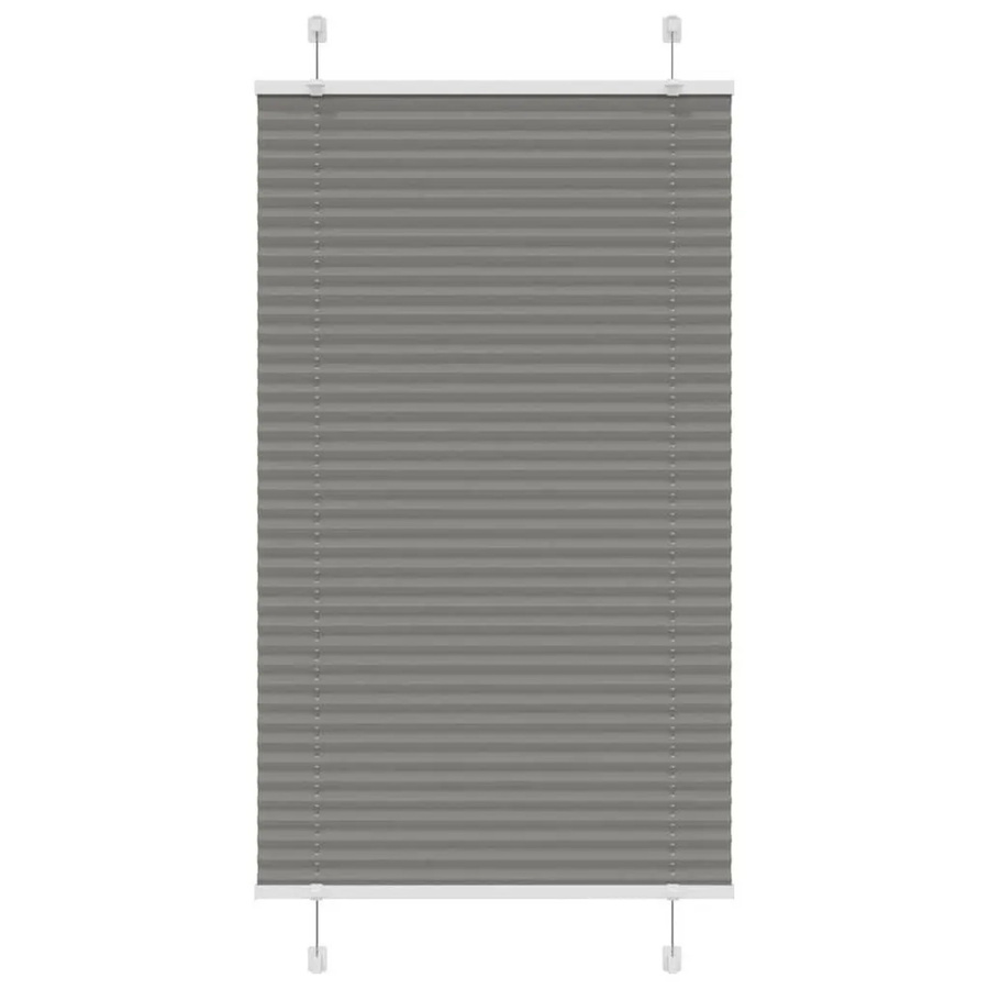 vidaXL Plissee Anthrazit semi-transparent aus Polyester B: 75 cm, H: 150 cm - Bild 2