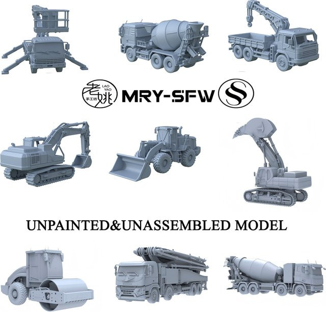 MRY-SFW Baustellfahrzeuge, 1:160 (Spur N), Set / Bundle, Grau - Bild 1