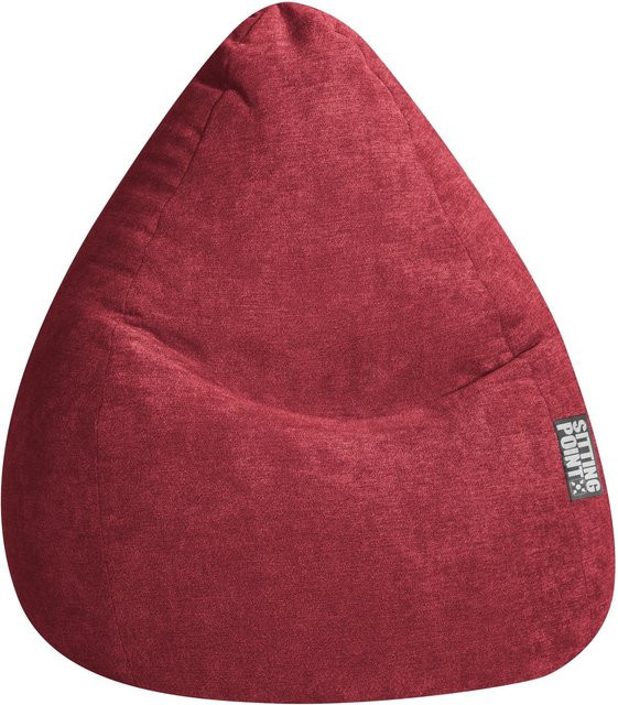 Sitting Point Sitzsack Alfa XXL in Weinrot mit abnehmbarem Bezug und EPS-Perlen - Bild 1