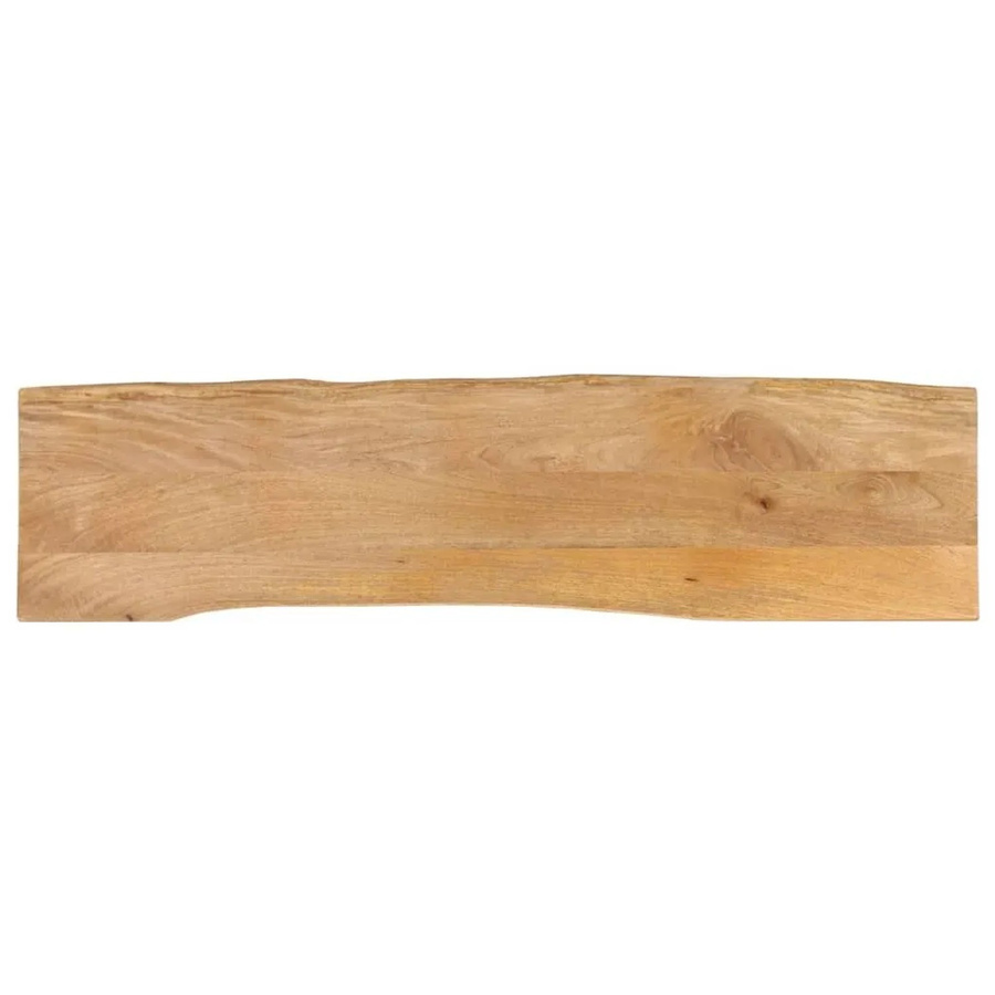 vidaXL Tischplatte aus Massivholz Mango mit Baumkante, Braun, B/T/H: 180 x 40 x 2,5 cm - Bild 2