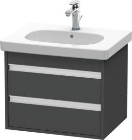 Duravit Waschtischunterschrank Ketho in Grau mit 2 Schubladen, wandhängend, B: 60 cm, T: 45,5 cm, H: 48 cm - Bild 1