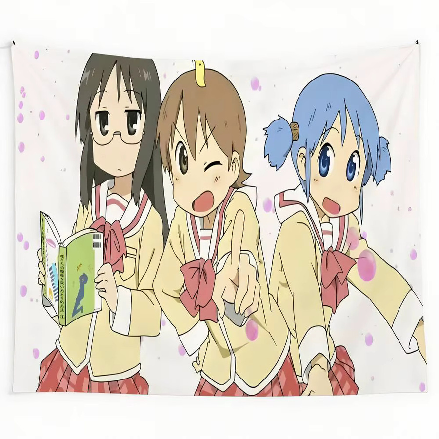 N-Nichijou My Ordinary Life Wandteppich in Multicolour als dekorativer Wandbehang im Art-Deco-Stil, Breite: 90 cm, Höhe: 50 cm - Bild 2