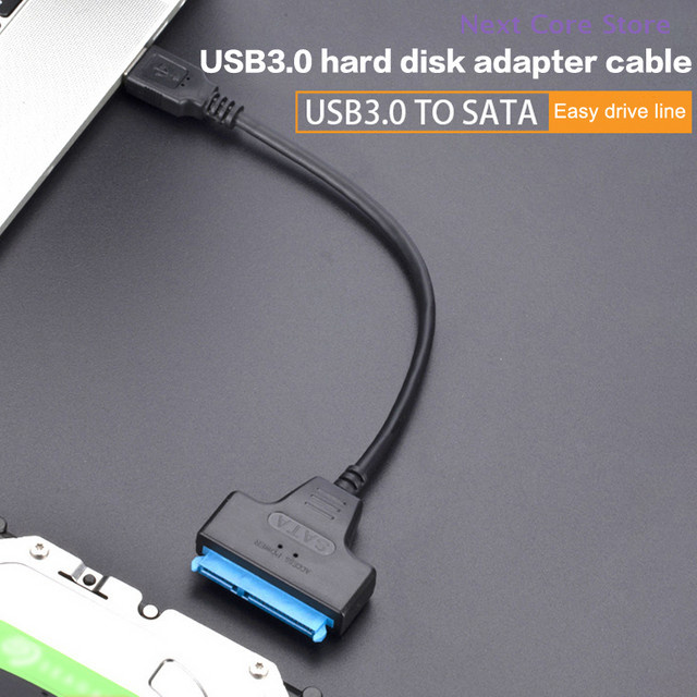 eelhoe SATA zu USB 3.0 und USB-C 2-in-1 Festplattenadapter für 2,5 Zoll HDD und SSD, Schwarz - Bild 1