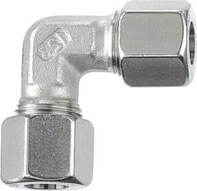 Riegler Winkel-Verschraubung aus Edelstahl 1.4571 in Silber, Rohr-Außendurchmesser: 18 mm, 315 bar - Bild 1