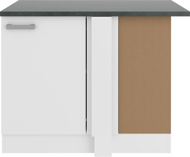 OPTIFIT Oslo214 Küchen-Eck-Unterschrank in Weiß mit Feinstruktur, Breite: 110 cm - Bild 1
