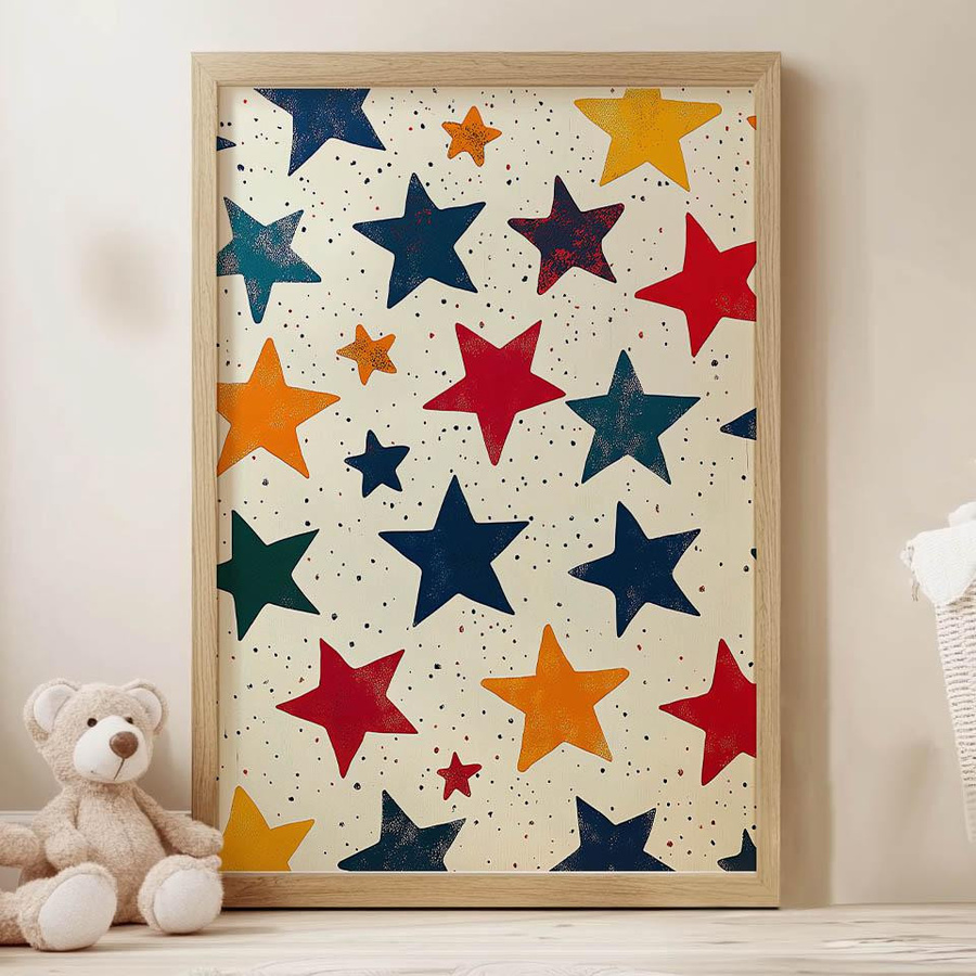 Glücksstern-Poster iKable Premium-Leinwand auf Keilrahmen, Multicolor, B: 50 cm, H: 70 cm - Bild 2