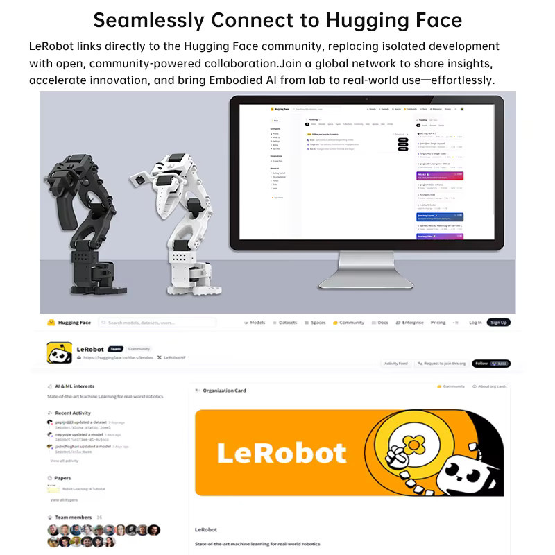 SO-ARM101 Kit Pro WitMotion Open-Source 6-Achsen KI-Roboterarm Servomotor-Kit für LeRobot Hugging Face Projekte - Bild 2