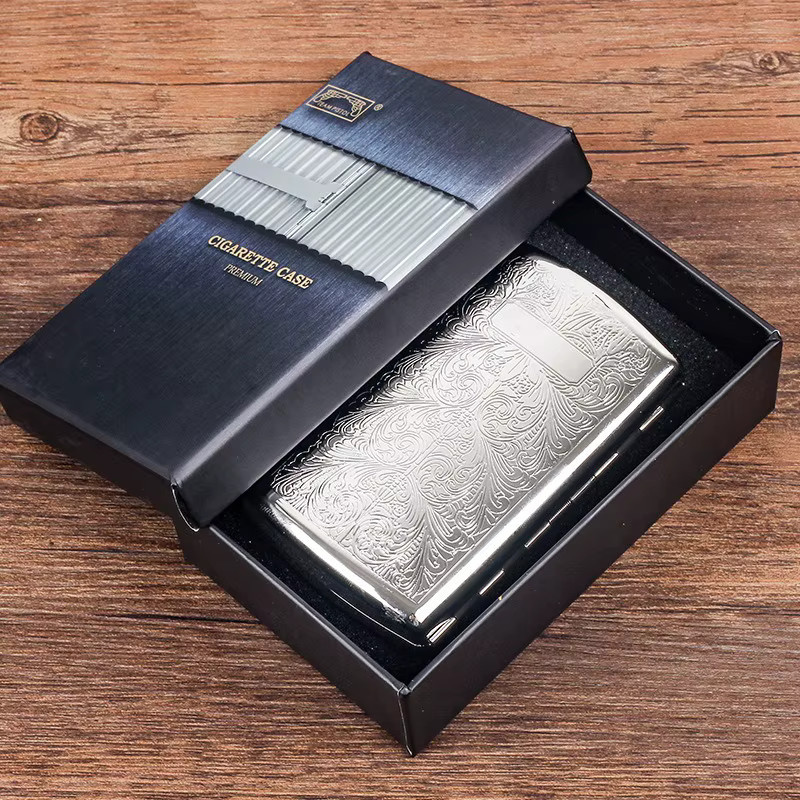 KeYi 12er-Pack Versiegelte Wasserdichte Zigarettenetuis aus Metall in Silber, Tragbare Retro Zigarettenbox für Männer - Bild 4