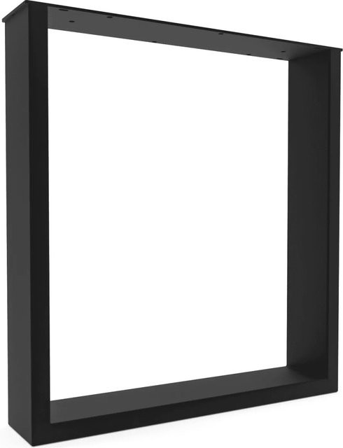 HEVVA Tischkufe BASEL Tischbein aus Metall in Schwarz, Tiefe: 40 cm, Höhe: 43 cm - Bild 1