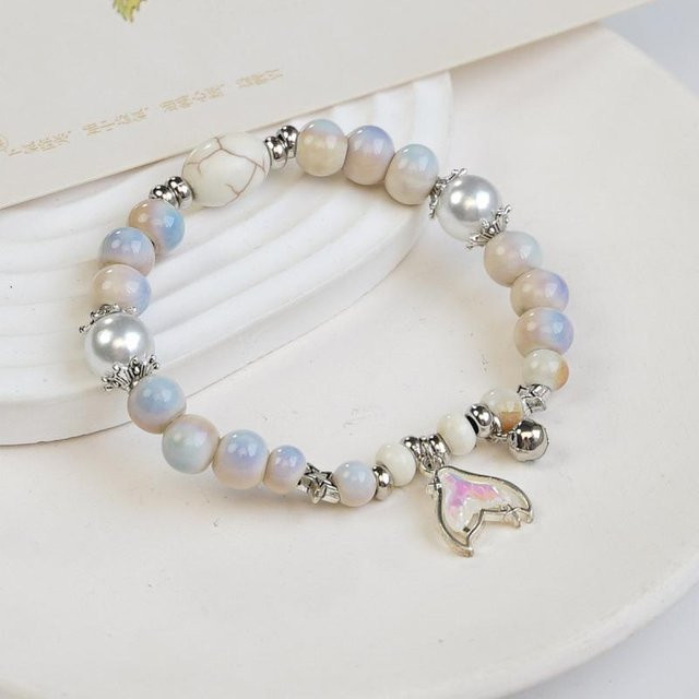 Yamy Perlenarmband, Keramik, Muschel, Seestern, Damen, gray - Bild 1