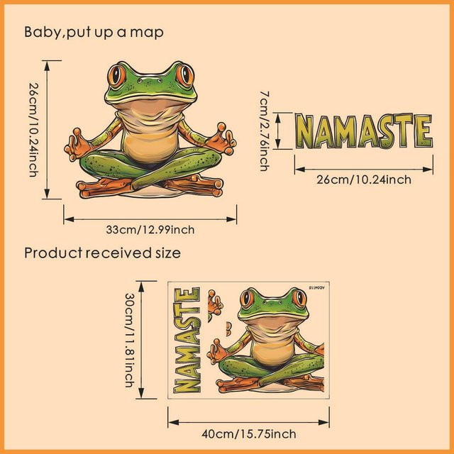 Wasserdichter Toilettenaufkleber mit Cartoon-Frosch und englischer Typografie von A Better Home, bunt, Breite: 30 cm, Höhe: 40 cm - Bild 1