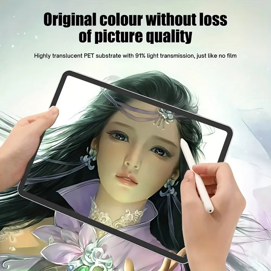 2 Stück Papierfolie Displayschutzfolie für Samsung Galaxy Tab S11 Ultra S10 FE S9 S7 FE S6 Lite A9 A8 A7 in Transparent - Bild 6