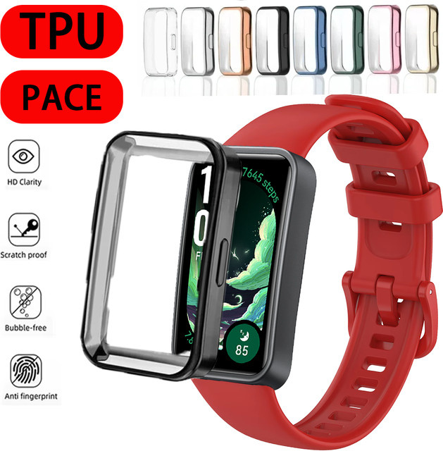 Huawei Smartwatch-Hülle, TPU, Schwarz, transparent - Bild 1