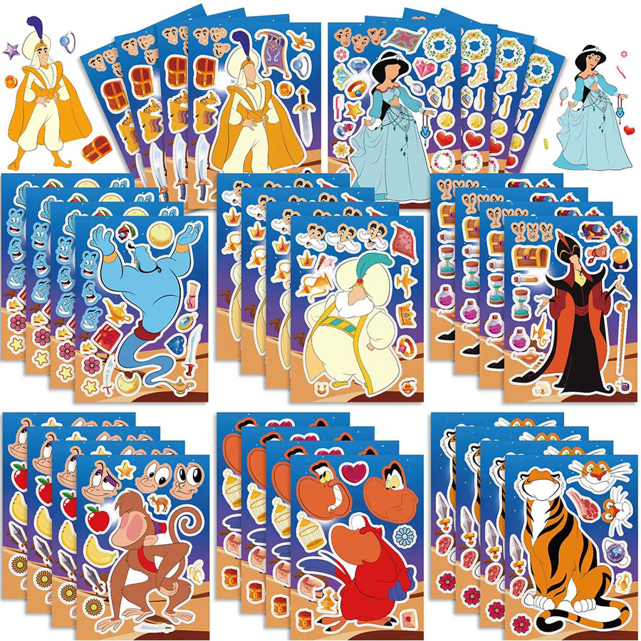Disney Aladdin Prinzessin Jasmin, Puzzle-Aufkleber, Lernspielzeug - Bild 2