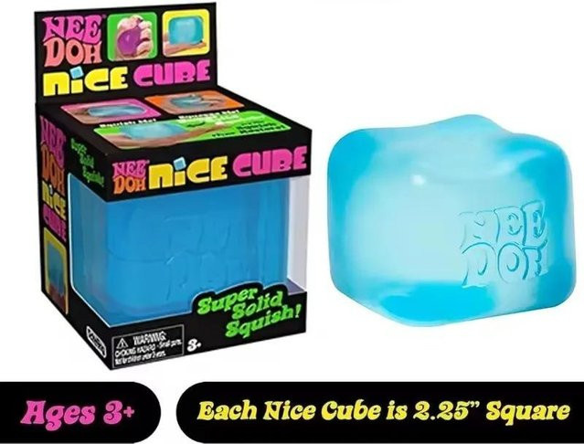 Schylling NeeDoh Nice Cube, Sensorischer Anti-Stress-Block, Fidget-Spielzeug - Bild 1
