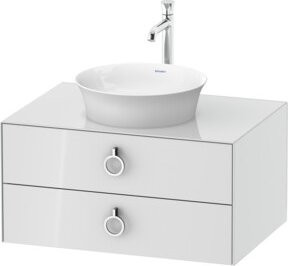 Duravit Waschtischunterschrank White Tulip in Weiß Hochglanz mit 2 Schubladen, B/T: 80 x 55 cm - Bild 1