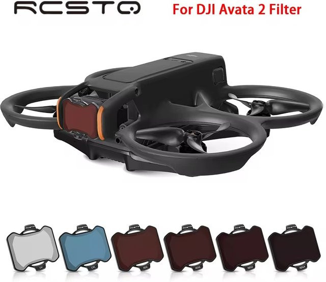 RCSTQ ND-Filterset für DJI Avata 2 mit optischen Glaslinsen, bestehend aus ND8, ND16, ND32, ND64 sowie UV und CPL Filtern für Drohnen-Objektiv Zubehör - Bild 1