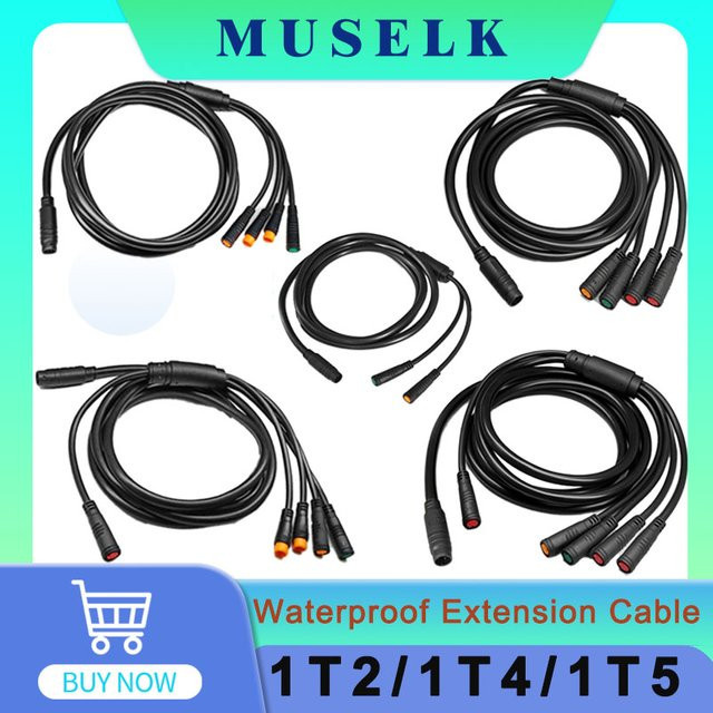 Wasserdichtes Kabel für Elektrofahrräder zur Umwandlung von Controller, Licht, E-Brake, Drossel und Display in Schwarz - Bild 1