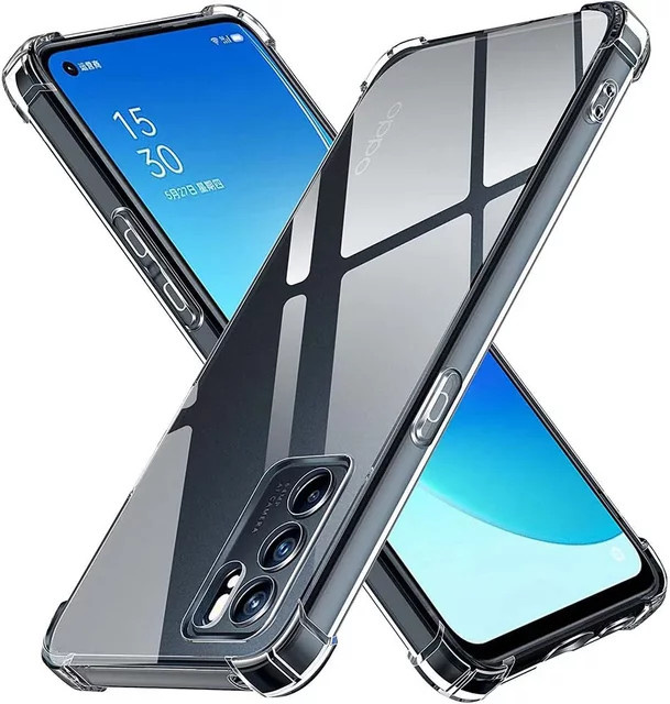 Stoßfeste und transparente TPU Schutzhülle für Oppo Reno 12 11 F 10 5G 5 6 7 8 Lite Pro Plus Cover 8T 4G, staubdichtes kristallweiches Cover in Transparent - Bild 1
