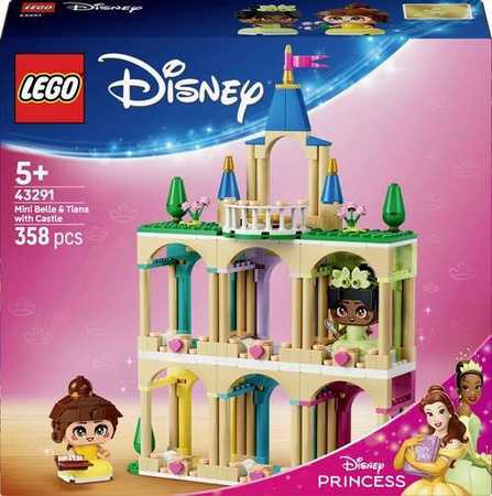LEGO Disney Princess Die Mini-Prinzessinnen Belle und Tiana mit ihrem Schloss Konstruktionsspielzeug