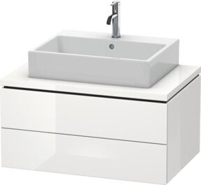 Duravit Waschtischunterschrank L-Cube in Weiß Hochglanz mit 2 Schubladen, B: 82 cm, T: 54,7 cm, H: 40 cm - Bild 1