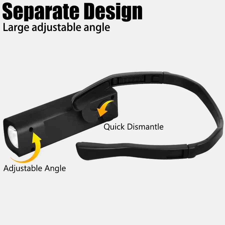 KDULIT 2025 Ohrclip-Stirnlampe – heller LED-Scheinwerfer, wiederaufladbar und wasserdicht für Outdoor-Aktivitäten wie Angeln, Wandern, Laufen und Radfahren - Bild 4
