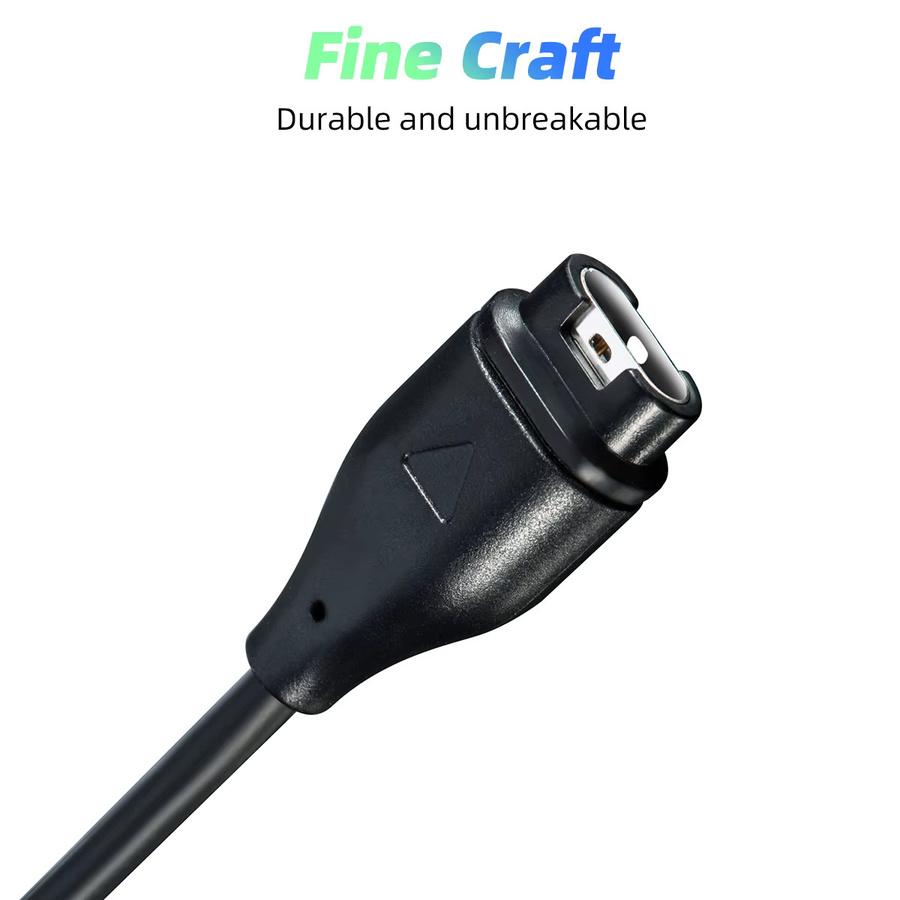 ANMONE USB-A Ladekabel für Garmin Fenix 5/5S/5X Plus 6/6S/6X Pro Sapphire Venu Vivoactive 4/3 945 245 45 Quatix 5, Schwarz - Bild 2
