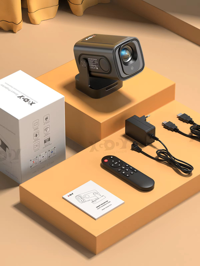 XGODY 4K Projektor Gimbal 5 Pro mit Android TV, Native 1080P Full HD, Autofokus, 330 ANSI, Dual Wifi und Bluetooth 5.4 für Home und Outdoor - Bild 7