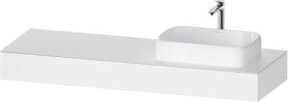 Duravit Konsole Qatego in Weiß mit einem Ausschnitt für Becken rechts, B/T/H: 160 x 55 x 17 cm - Bild 1