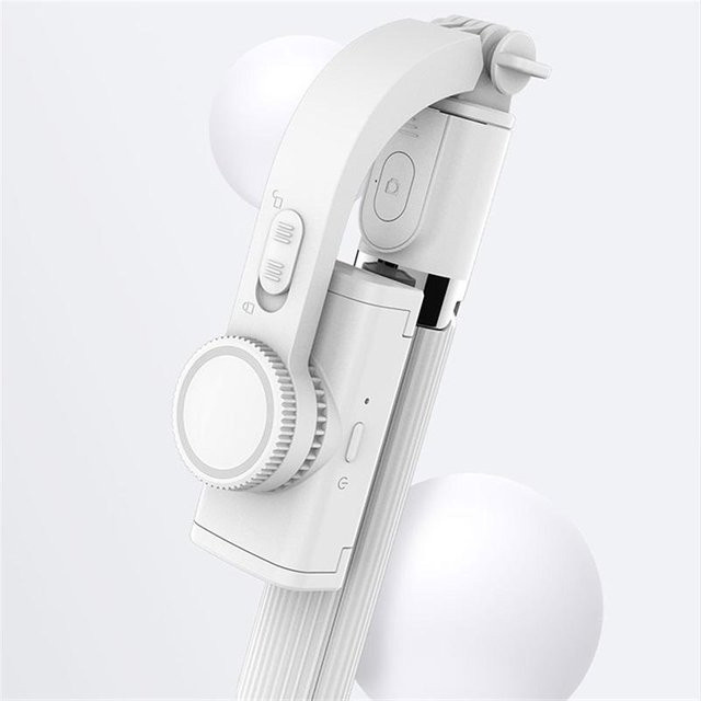 Igeteck Vlogging Telefon Halter mit Stativ aus Aluminiumlegierung und Kunststoff, Weiß, 0,86 m - Bild 1