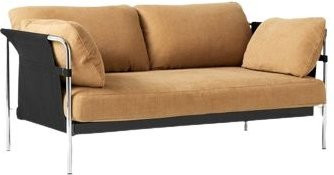 HAY Can 2 0 2 Sitzer Sofa in Orange mit Stoffbezug und Metallgestell - Bild 1