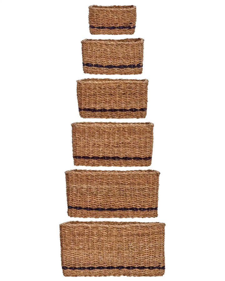 House Doctor Korb Squares Natur Durchmesser: 20 cm - Bild 1