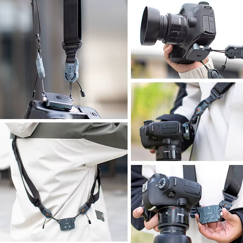 XILETU Schnellwechselplatte und Schultergurt-Basis Kamera-Sling Schnelladapter für Fujifilm, Canon und Sony A7M3, A7IV in Multicolour - Bild 4