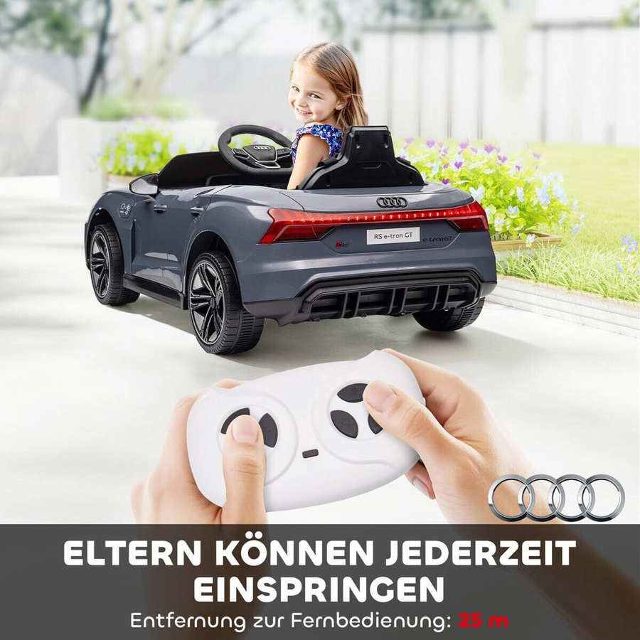 HOMCOM Kinder Elektroauto Grau mit Licht und Sound ab 3 Jahren - Bild 3