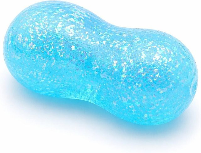 Glitzernde Erdnuss Squishy Spielzeug, blau - Bild 1