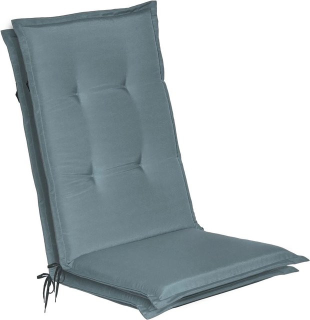 Beautissu 2er Set Gartenstuhlauflage Loft HL in Taubenblau, B/T/H: 120 x 50 x 6 cm - Bild 1