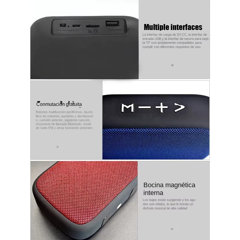 Tragbarer Mini-Bluetooth-Lautsprecher Mrgabwte Soundbar mit Bluetooth 5.0 und 500 mAh Akku für Outdoor und Indoor in Schwarz oder Grün - Bild 5