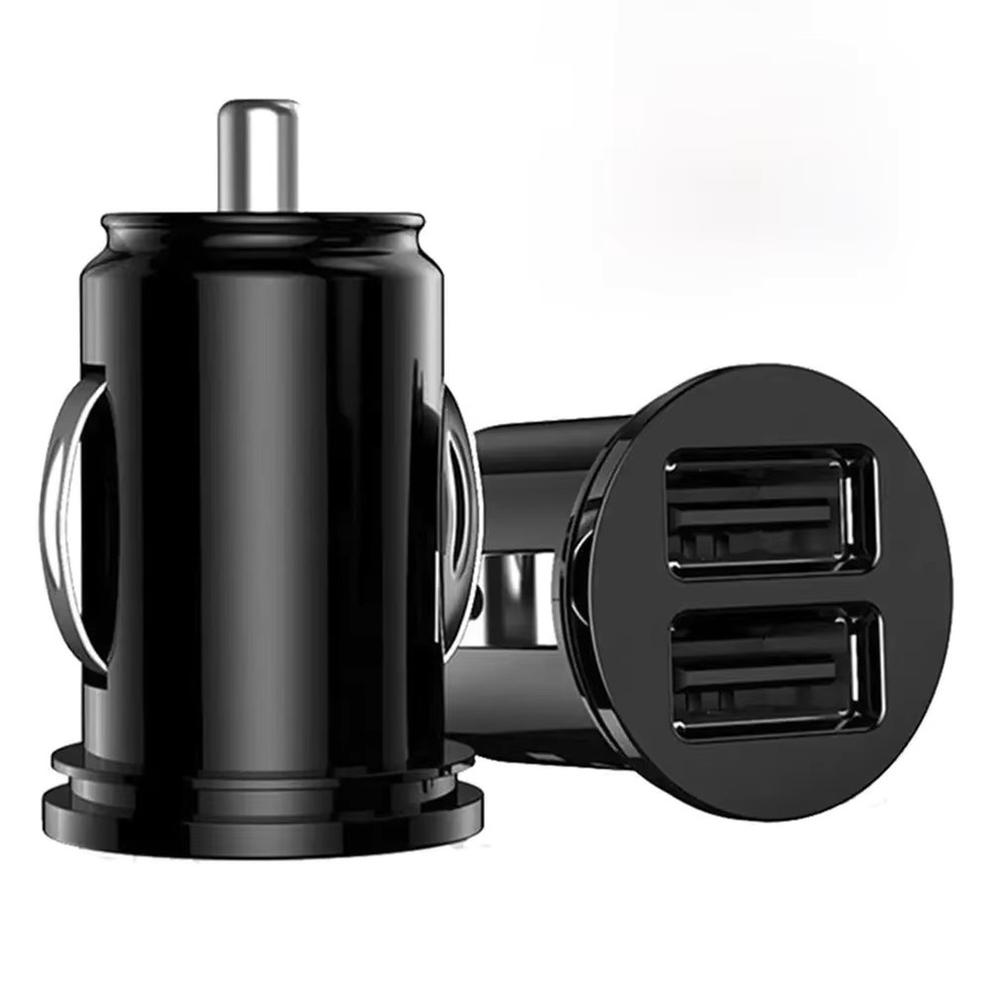 Dual-USB-Autoladegerät mit USB-C Anschluss, 5 A Schnellladegerät für 12–24 V Zigarettenanzünder, Schwarz - Bild 6