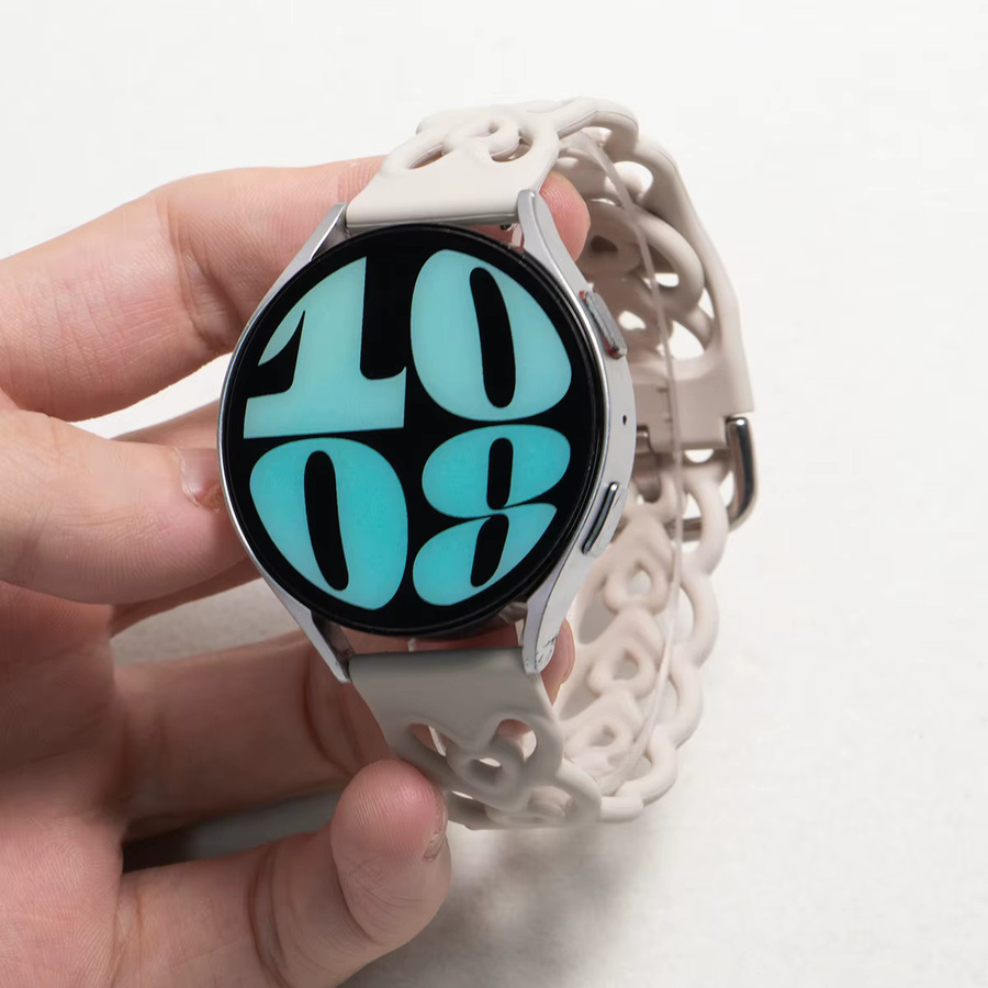 FancyWrist Uhrenarmband, Silikon, Herzform, Weiß - Bild 2