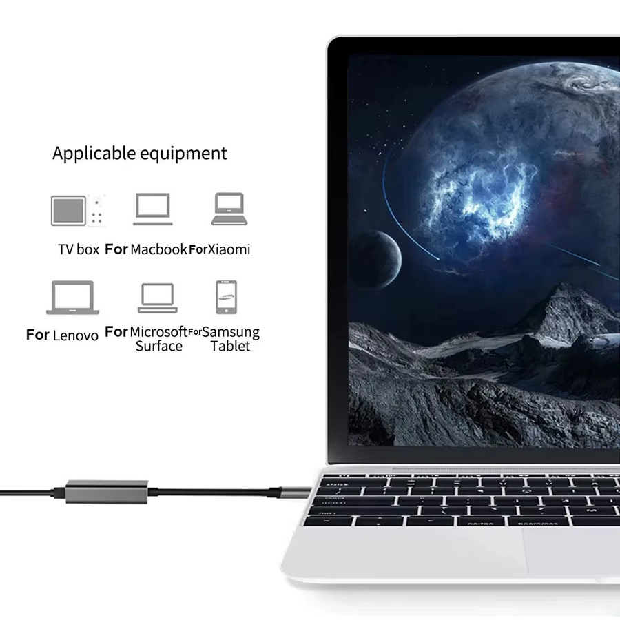 KEBIDUMEI USB Typ C auf RJ45 Ethernet Adapter Netzwerkkarte für 100/1000Mbps LAN Internet Verbindung für MacBook, Laptop und PC - Bild 4