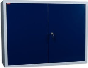 Stier Wandschrank mit Türen abschließbar blau grau - Bild 1