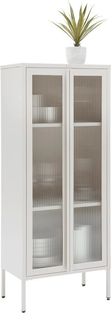 Mömax Vitrine Floyd in Beige und Transparent mit Glastüren und Regalböden - Bild 1