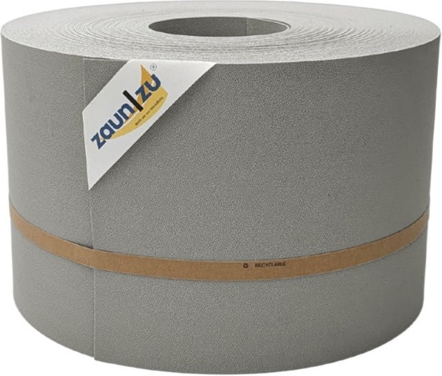 zaun zu Sichtschutzstreifen Premium für Doppelstabmattenzaun, Steingrau, 50m - Bild 1