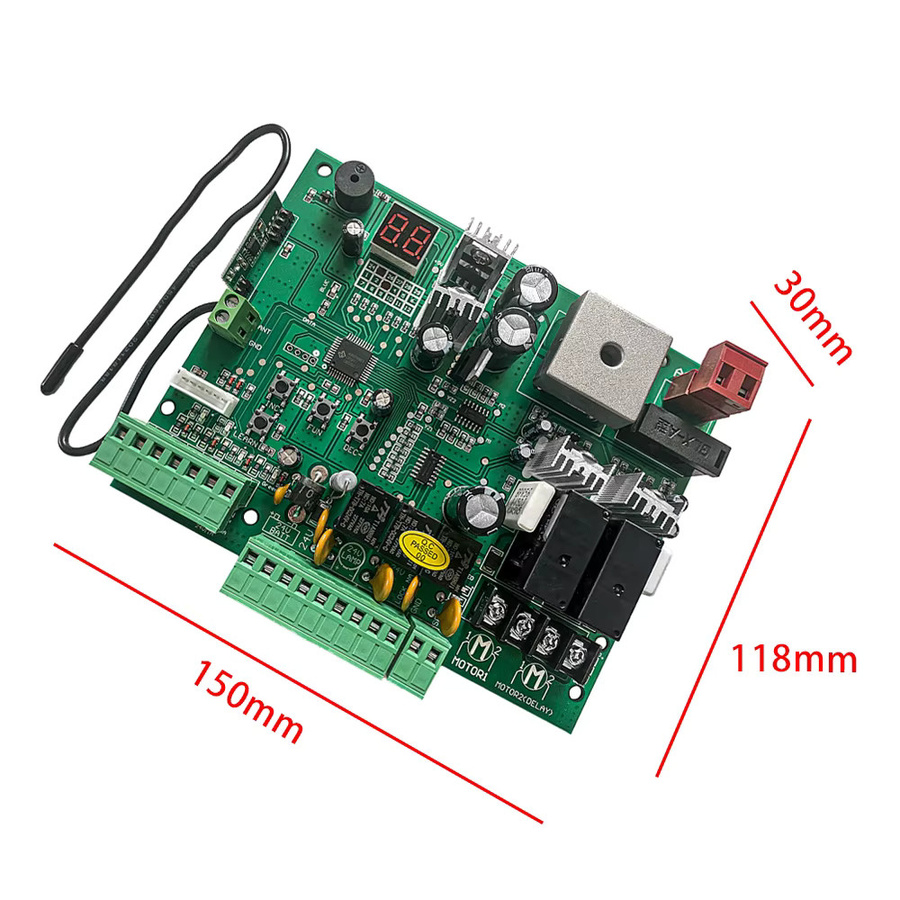KUANGZIPENG DC 24V Steuerplatine für automatische Doppelarm-Drehtoröffner mit Unterstützung für RF, Infrarotsensor und Elektroschloss - Bild 4