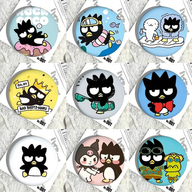52TOYS Badtz Maru Abzeichen Button Pins Brosche, Bunt / Mehrfarbig, Metall - Bild 1