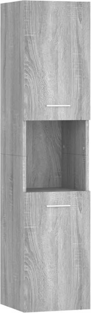 vidaXL Badezimmerschrank Sonoma Grau aus Holzwerkstoff mit modernem Design, B/T/H: 30 x 30 x 130 cm - Bild 1