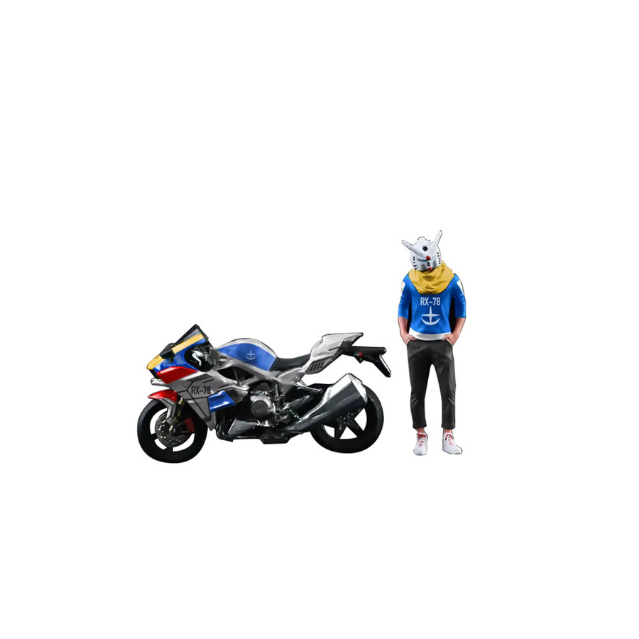 MOREART RX-78 Mecha Motorrad-Actionfiguren-Set, 1:64, Bunt / Mehrfarbig - Bild 2